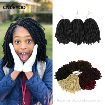 Factory 60 Roots Spring Twist Crochet Hair 8 Inch Passion Twist Pre-Looped Crochet Braids For Beauty